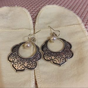 James Avery Earrings + Pearl Charm